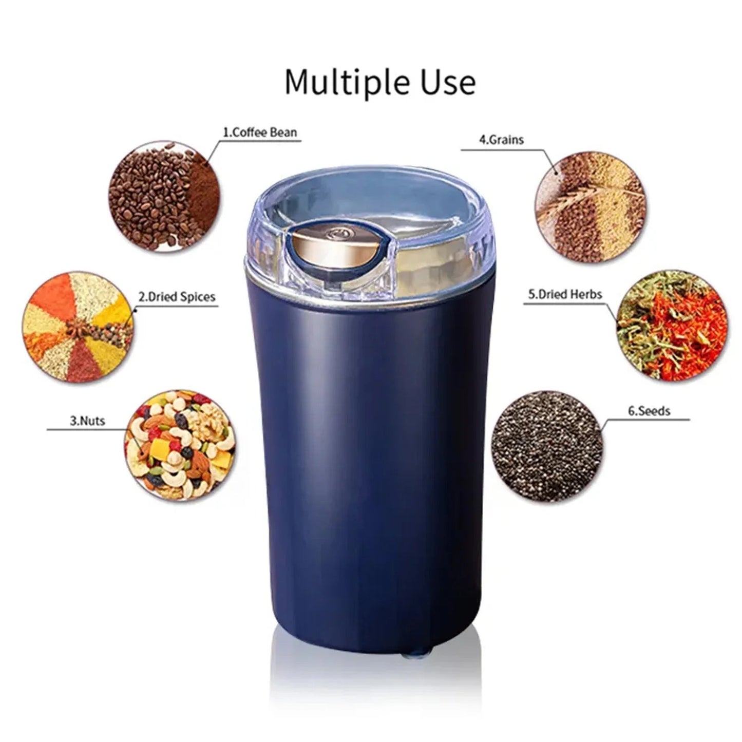 High-Power 350W Grinder – Coffee Beans, Spices & More