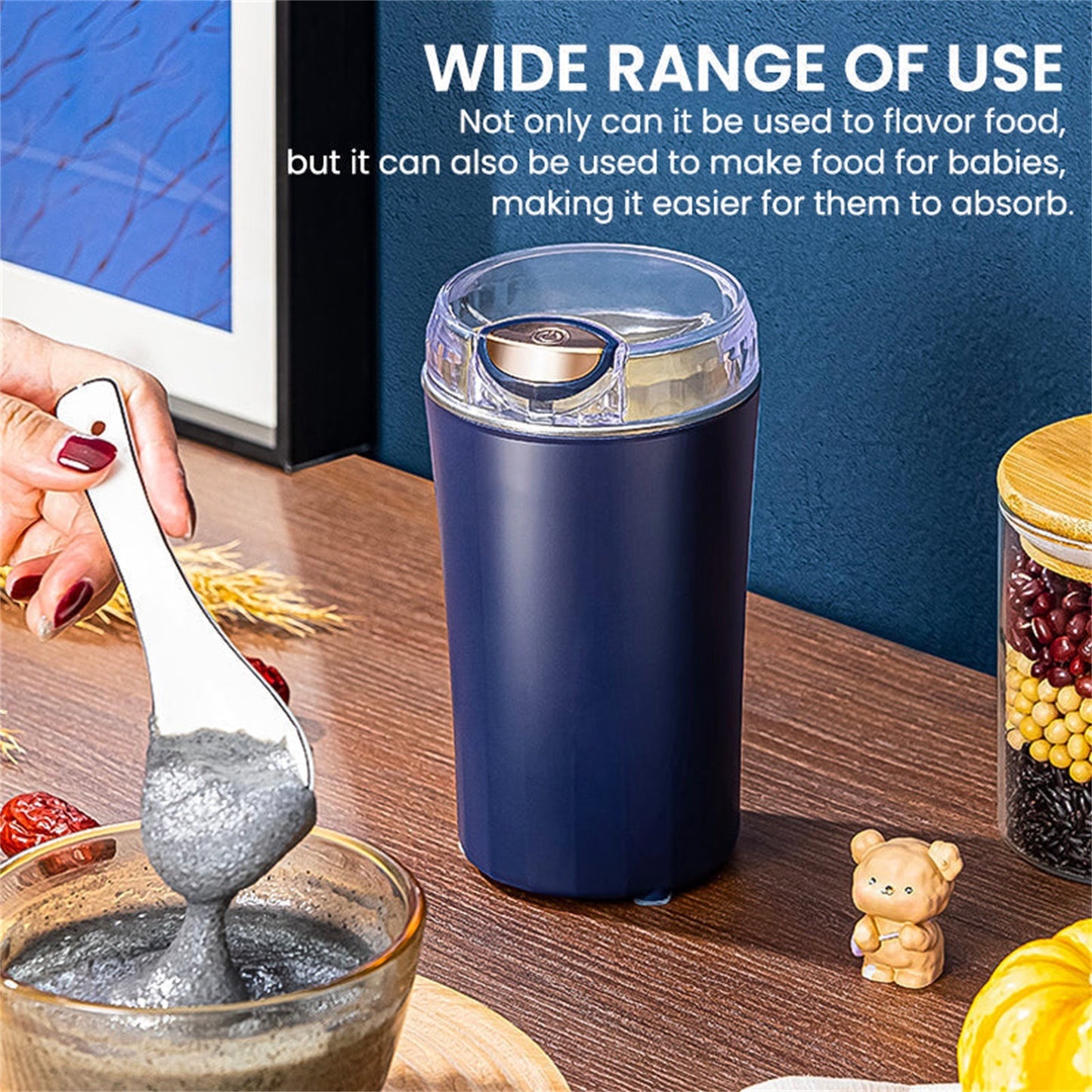 High-Power 350W Grinder – Coffee Beans, Spices & More