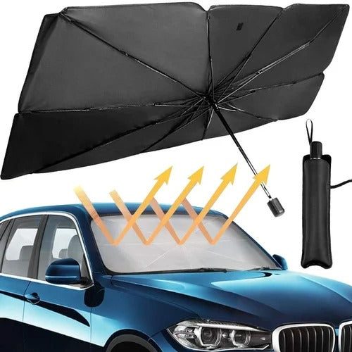 UV Reflective Car Windshield Umbrella – Foldable & Heat Resistant Sunshade