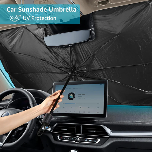 UV Reflective Car Windshield Umbrella – Foldable & Heat Resistant Sunshade
